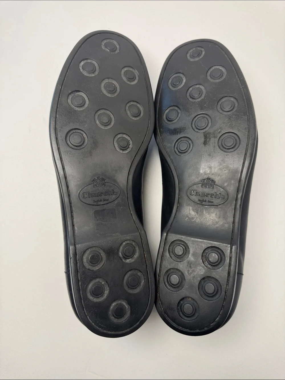 CHURCH'S VTG? Men's Classic Black Leather Slip-On Loafers Minimal UK 9.5 US 10.5